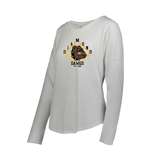 [FTLCUBWH-FAS-LOGO3] Ladies LS Ultra-blend T-Shirt (Female Adult S, White, Logo 3)