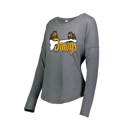[FTLCUBGY-FAS-LOGO2] Ladies LS Ultra-blend T-Shirt (Female Adult S, Gray, Logo 2)