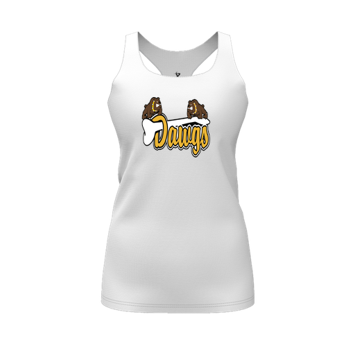 [CUS-DFW-RCBK-PER-WHT-FYS-LOGO2] Racerback Tank Top (Female Youth S, White, Logo 2)
