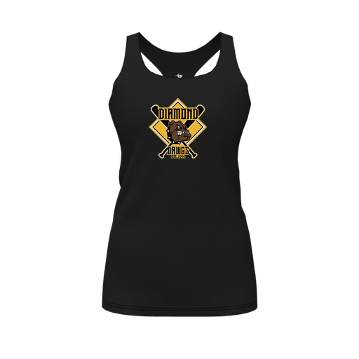 [FT0TRBBK-FYS-LOGO1] Decker Racerback Tank Top (Female Youth S, Black, Logo 1)