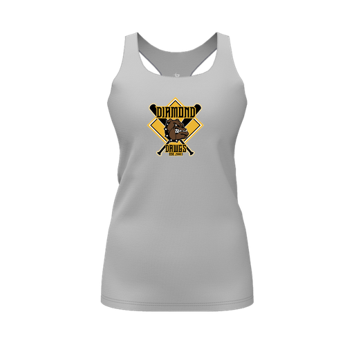 [CUS-DFW-RCBK-PER-GRY-FYS-LOGO1] Racerback Tank Top (Female Youth S, Gray, Logo 1)