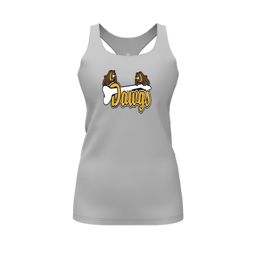 [CUS-DFW-RCBK-PER-GRY-FYS-LOGO2] Racerback Tank Top (Female Youth S, Gray, Logo 2)