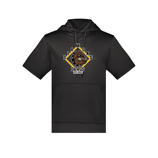 [6871.080.S-LOGO3] Men's Dri Fit Short Sleeve Hoodie (Adult S, Black, Logo 3)