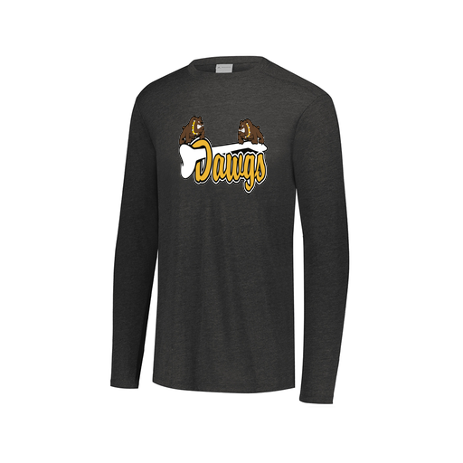 [FTLCUBBK-AXS-LOGO2] Decker Men's Tri-Blend T-Shirt - Long Sleeve (Adult XS, Black, Logo 2)