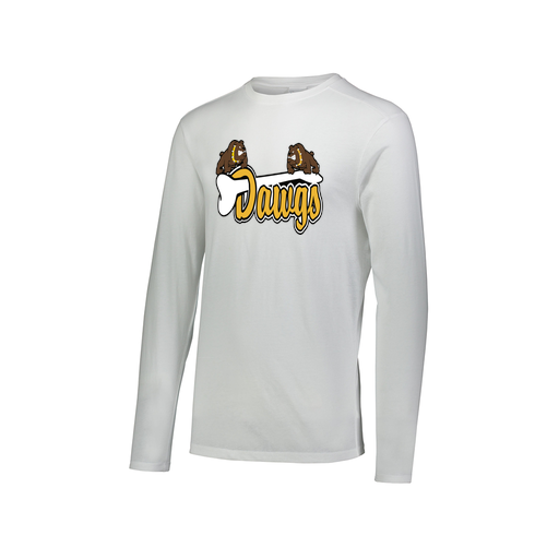 [FTLCUBWH-AXS-LOGO2] Decker Men's Tri-Blend T-Shirt - Long Sleeve (Adult XS, White, Logo 2)