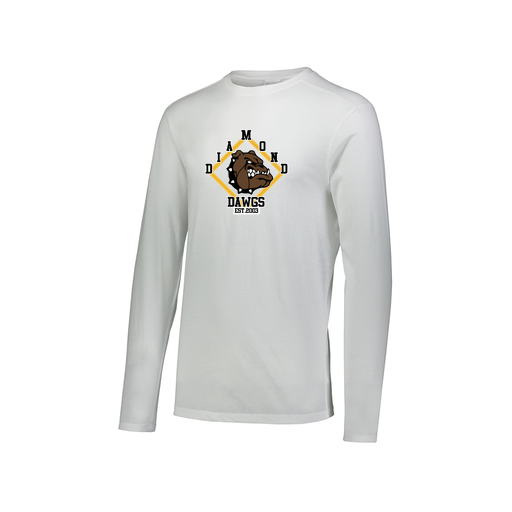 [FTLCUBWH-AXS-LOGO3] Decker Men's Tri-Blend T-Shirt - Long Sleeve (Adult XS, White, Logo 3)