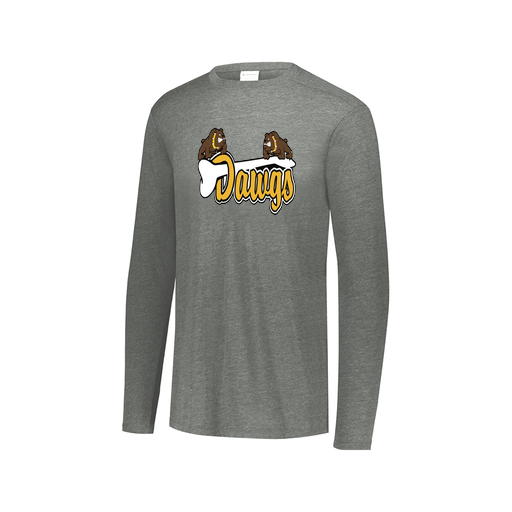 [FTLCUBGY-AXS-LOGO2] Decker Men's Tri-Blend T-Shirt - Long Sleeve (Adult XS, Gray, Logo 2)