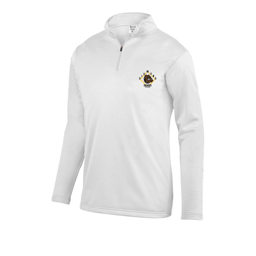 [FOLQFFWH-AS-LOGO3] Decker Men's FlexFleece 1/4 Zip (Adult S, White, Logo 3)
