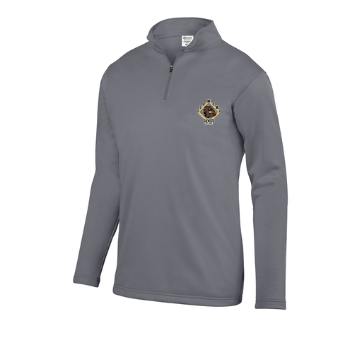 [FOLQFFGY-AS-LOGO3] Decker Men's FlexFleece 1/4 Zip (Adult S, Gray, Logo 3)