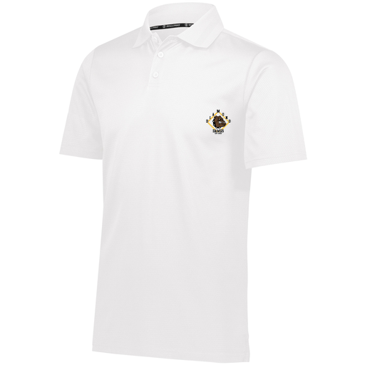 [222568.005.S-LOGO3] Men's Prism Polo (Adult S, White, Logo 3)