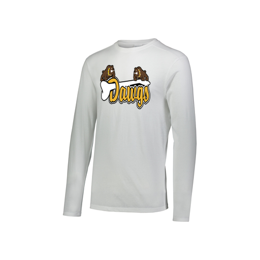 [FTLCUBWH-YS-LOGO2] Decker Youth Tri-Blend T-Shirt - Long Sleeve (Youth S, White, Logo 2)