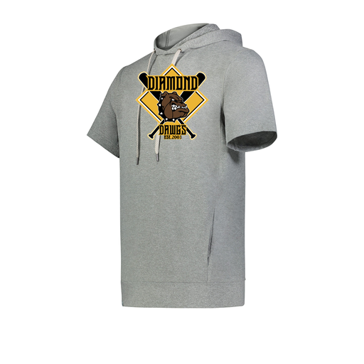 [222605-SIL-YS-LOGO1] YOUTH VENTURA SOFT KNIT SHORT SLEEVE HOODIE (Youth S, Silver, Logo 1)