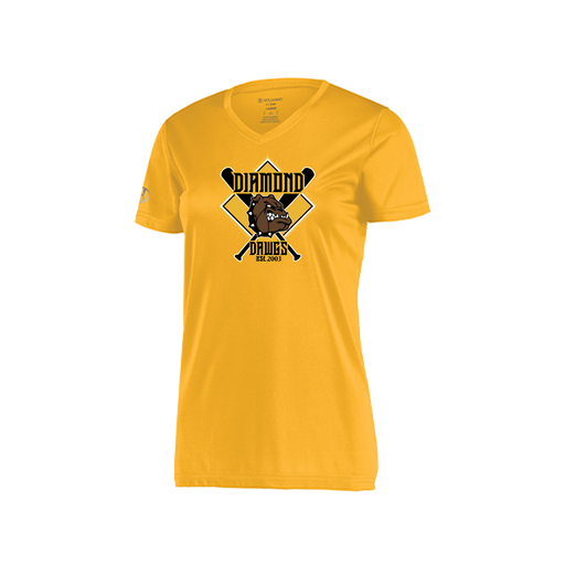 [222820.023.S-LOGO1] Ladies Movement Dri Fit Shirt (Female Adult S, Athletic Gold, Logo 1)