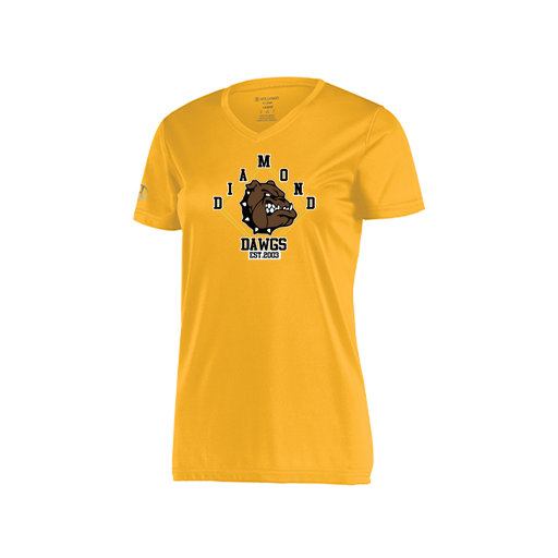 [222820.023.S-LOGO3] Ladies Movement Dri Fit Shirt (Female Adult S, Athletic Gold, Logo 3)