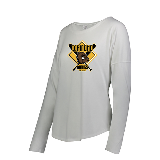 [3077.005.S-LOGO1] Ladies LS Ultra-blend T-Shirt (Female Adult S, White, Logo 1)
