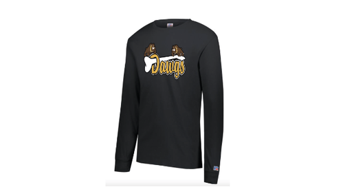 Pittsburgh Diamond Dawgs - Black 100 Cotton Long Sleeve Shirt Logo 2