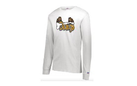 Pittsburgh Diamond Dawgs - White 100 Cotton Long Sleeve Shirt Logo 2