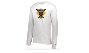 Pittsburgh Diamond Dawgs - White 100 Cotton Long Sleeve Shirt Logo 1